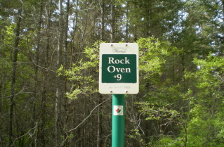 Rock Oven 9 sign, Kettle Valley Railway Naramata Section, 2010-08.